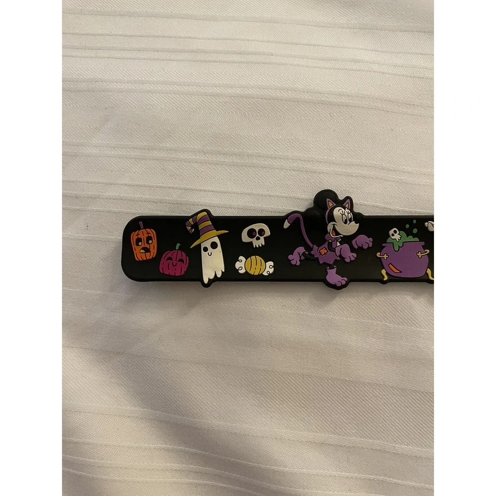 NEW Disney Parks Happy Halloween Slap Bracelet Minnie & Mickey GLOWS‎ IN DARK